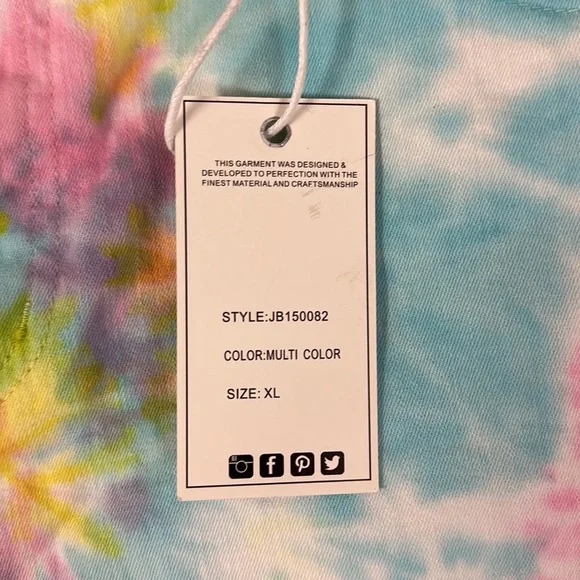 NWT Judy Blue Shorts Tie Dye Swirl Stretch Denim High Waist - Picture 7 of 10